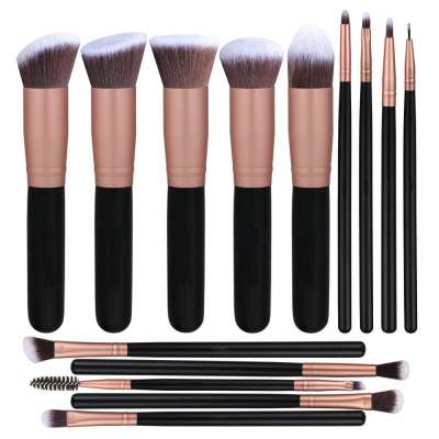 14 Pcs Makeup Brush Set, Premium Synthetic Foundation Powder Concealer Eyeshadows Makeup Brush